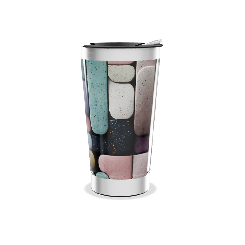 Copo Térmico - Estampa Geométrica Colorida