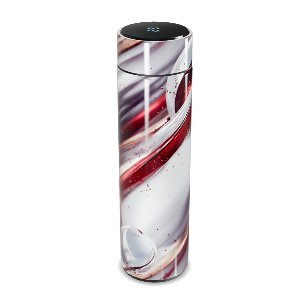 Garrafa Térmica Touch - Estampa Vermelha Abstrata