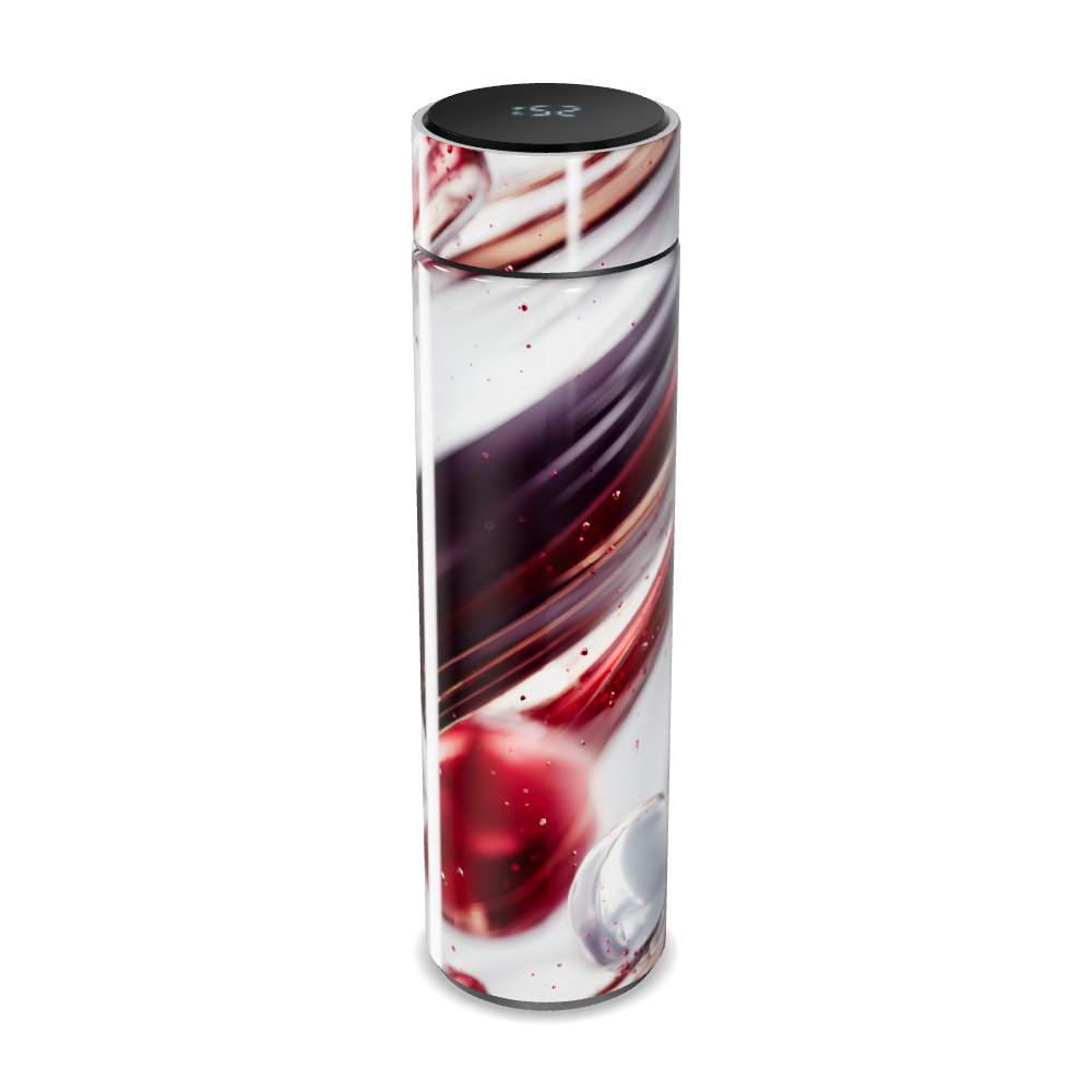 Garrafa Térmica Touch - Estampa Vermelha Abstrata