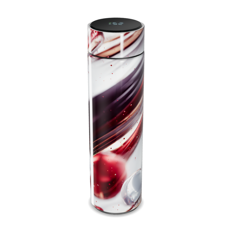 Garrafa Térmica Touch - Estampa Vermelha Abstrata