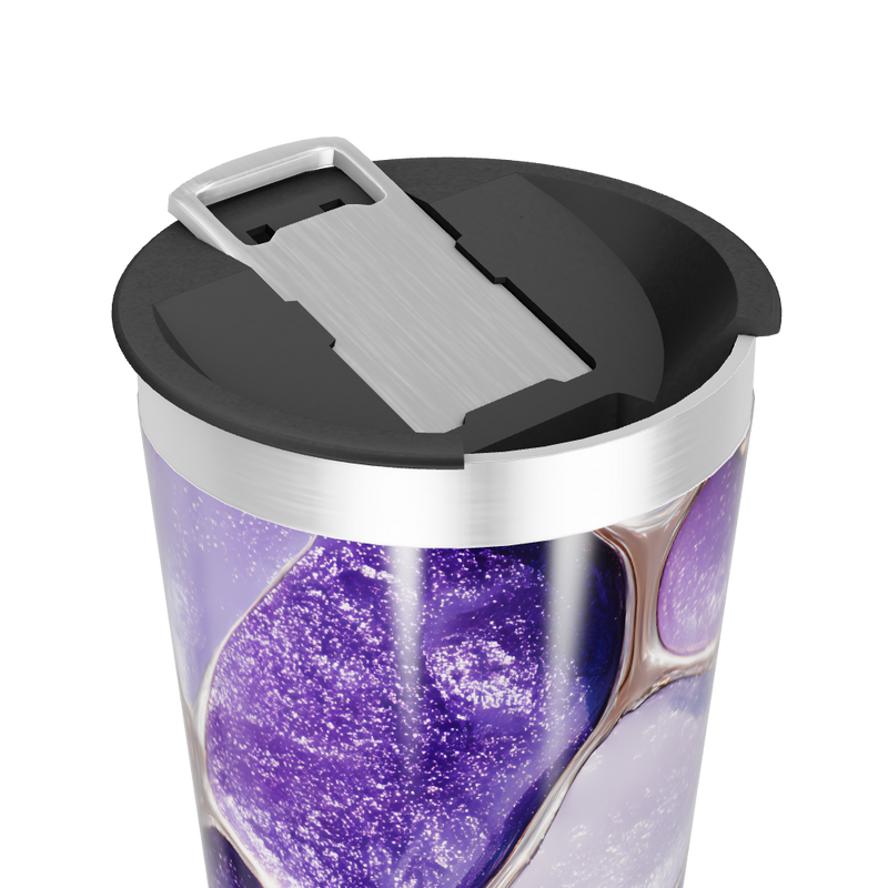 Copo Térmico - Estampa Pedras Roxas