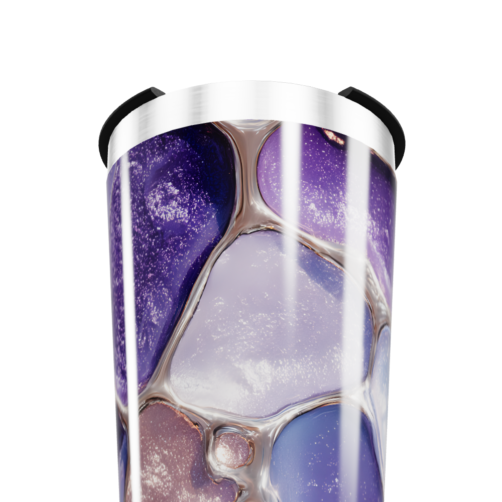 Copo Térmico - Estampa Pedras Roxas