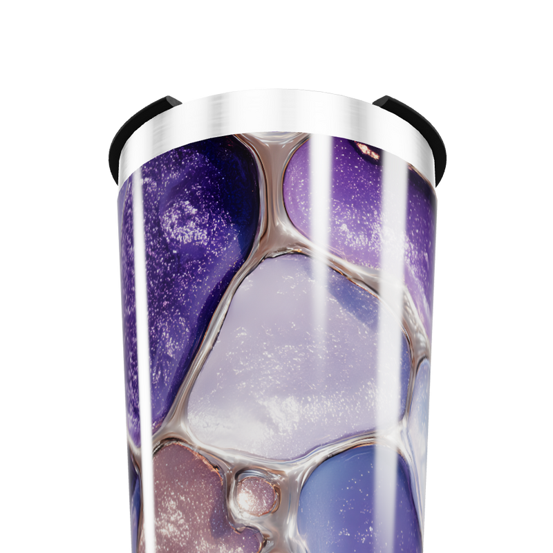 Copo Térmico - Estampa Pedras Roxas