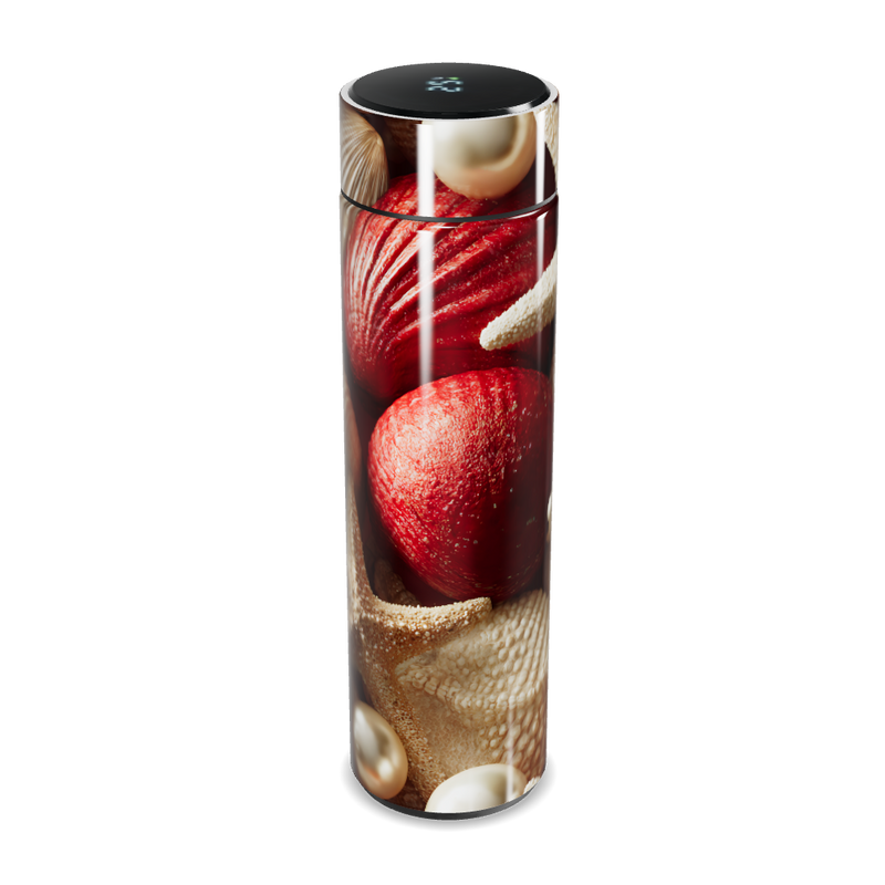 Garrafa Térmica Touch - Conchas Marinhas Decorada