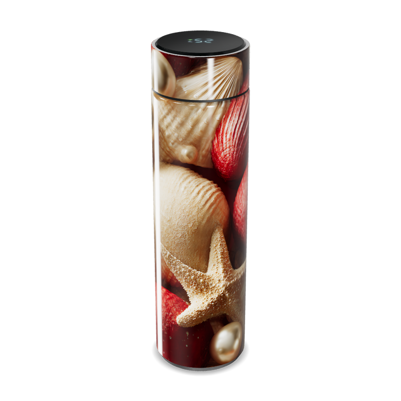 Garrafa Térmica Touch - Conchas Marinhas Decorada