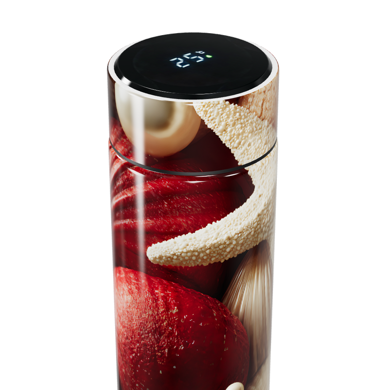 Garrafa Térmica Touch - Conchas Marinhas Decorada