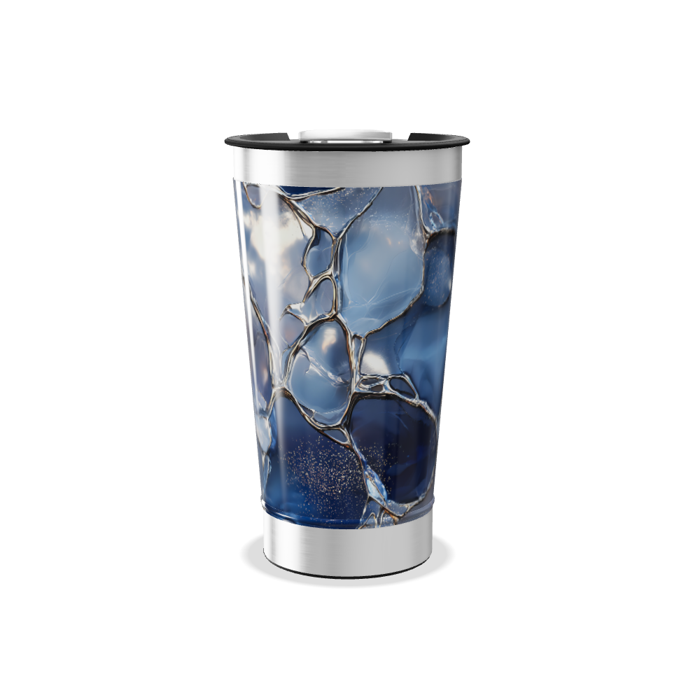 Copo Térmico - Azul Mármore Inox