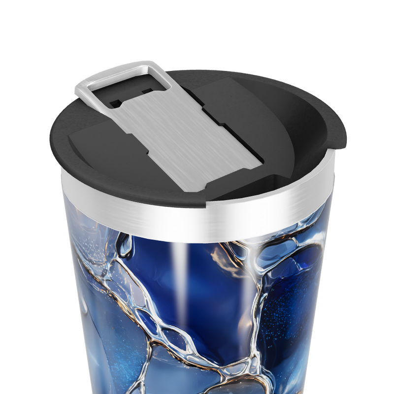 Copo Térmico - Azul Mármore Inox