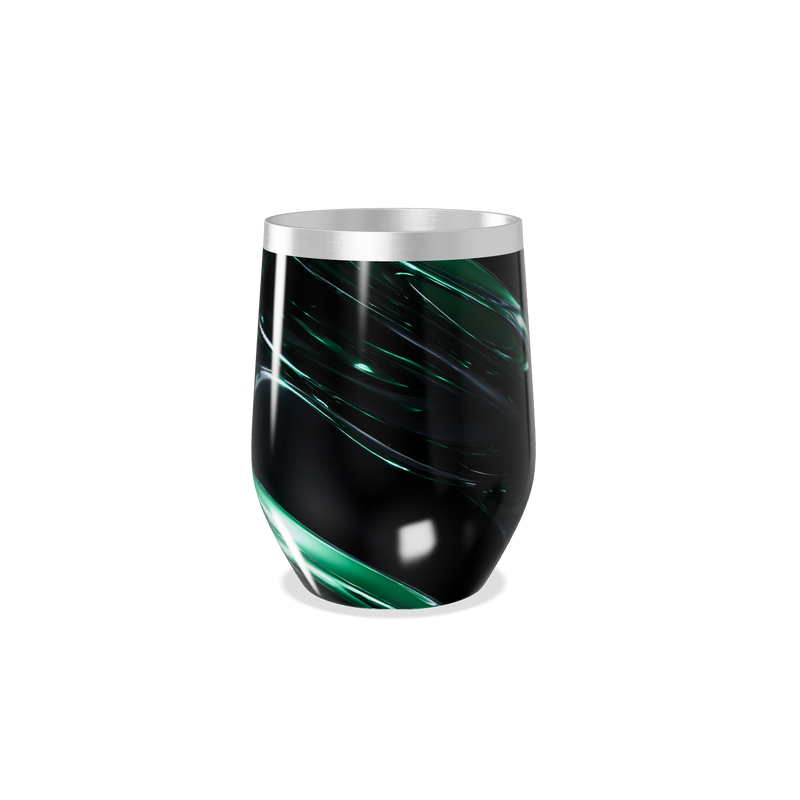 Copo Térmico Slim - Preto com Detalhes Verdes