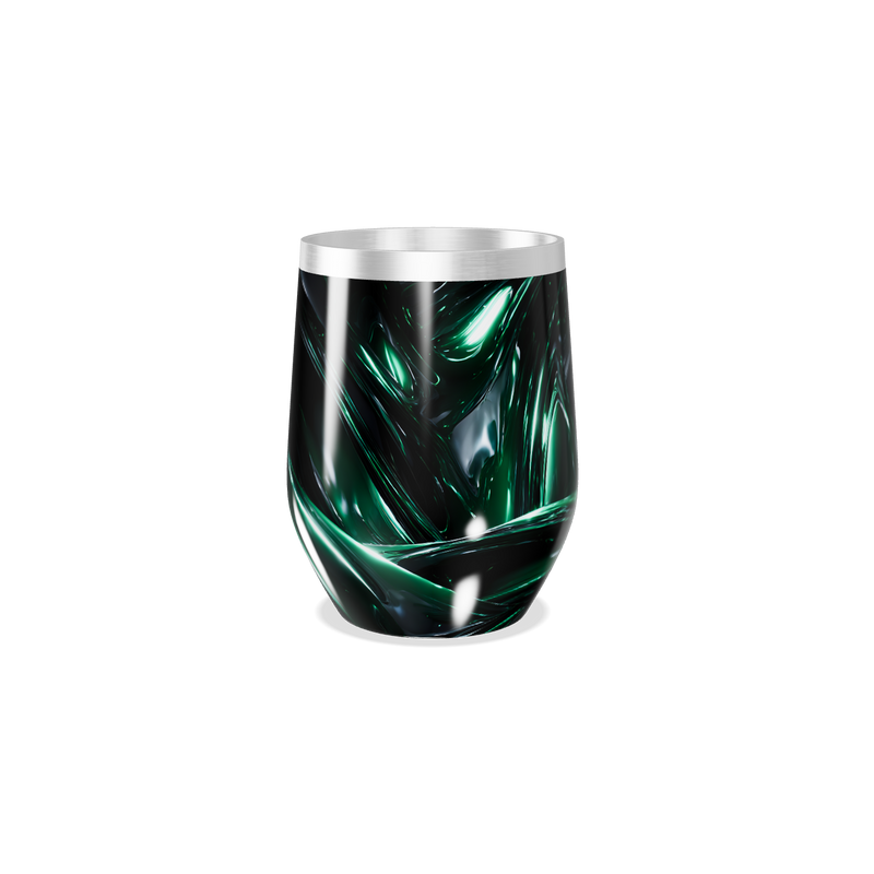 Copo Térmico Slim - Preto com Detalhes Verdes