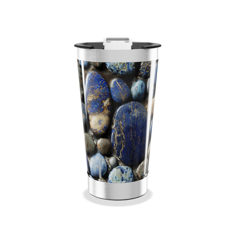 Copo Térmico - Estampa Pedras Azul