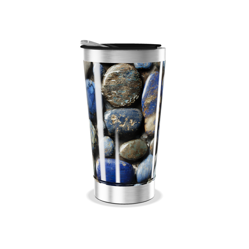 Copo Térmico - Estampa Pedras Azul