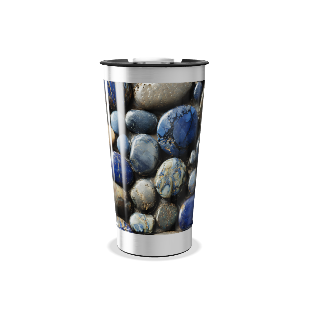 Copo Térmico - Estampa Pedras Azul