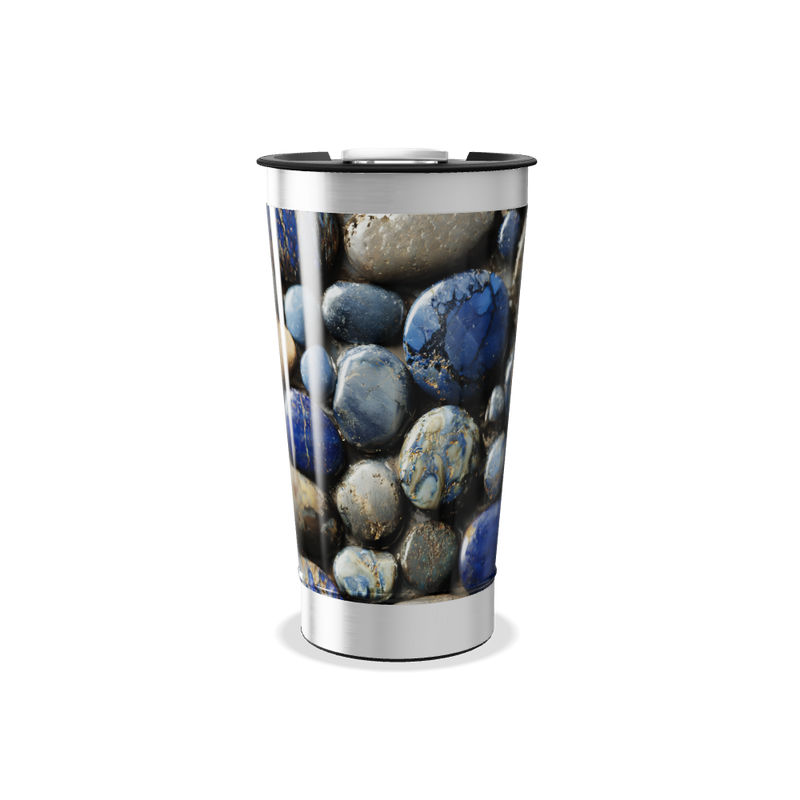 Copo Térmico - Estampa Pedras Azul