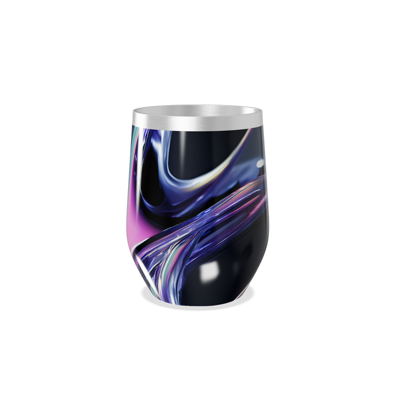 Copo Térmico Slim - Design Abstrato Preto