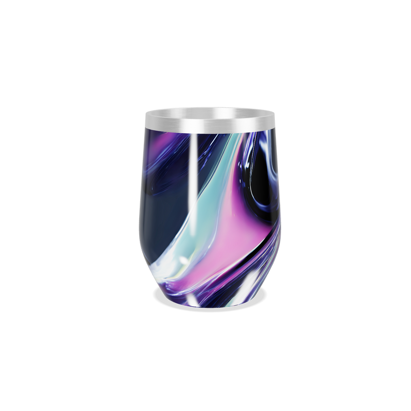 Copo Térmico Slim - Design Abstrato Preto