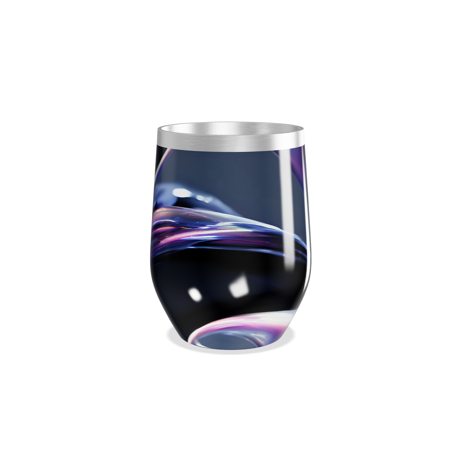 Copo Térmico Slim - Design Abstrato Preto