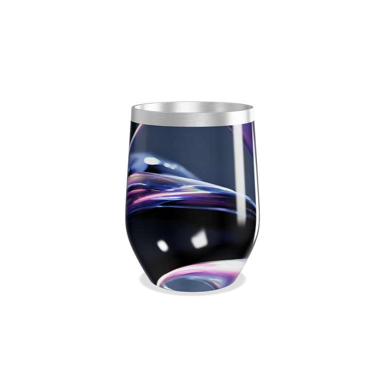 Copo Térmico Slim - Design Abstrato Preto