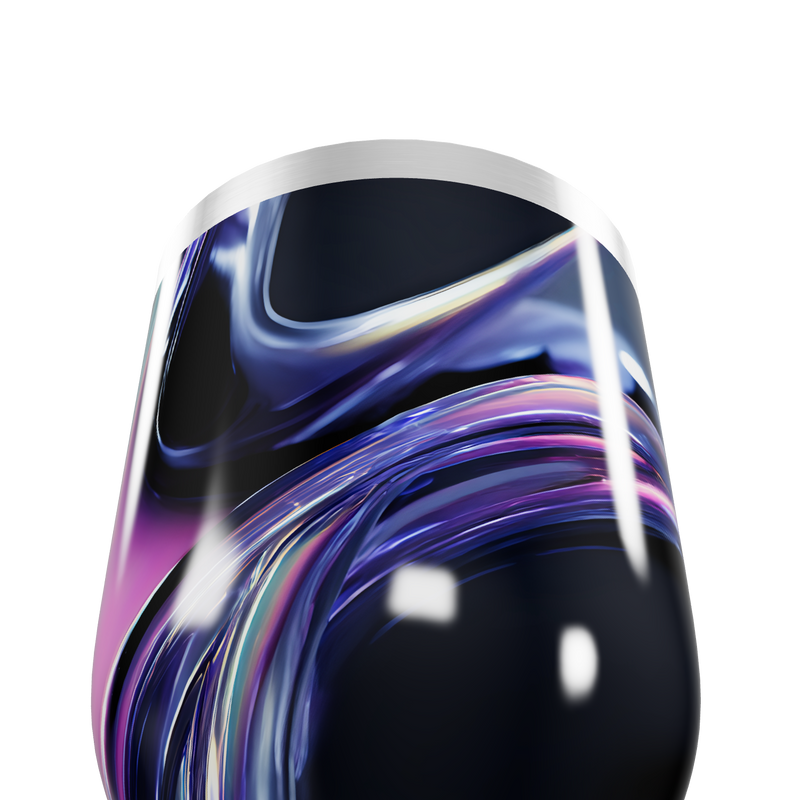 Copo Térmico Slim - Design Abstrato Preto