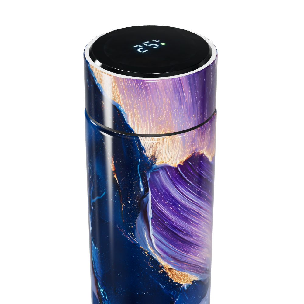 Garrafa Térmica Touch - Design Roxo Abstrato