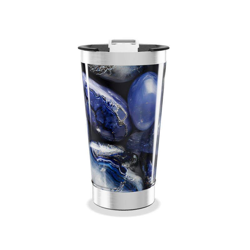 Copo Térmico - Pedras Azuis Aço Inox