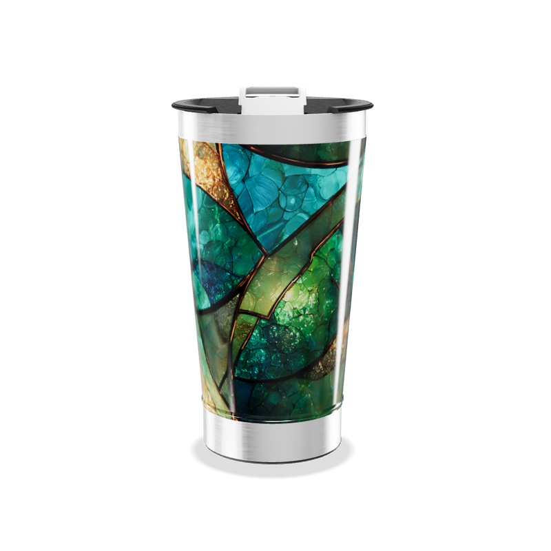 Copo Térmico - Vidro Colorido