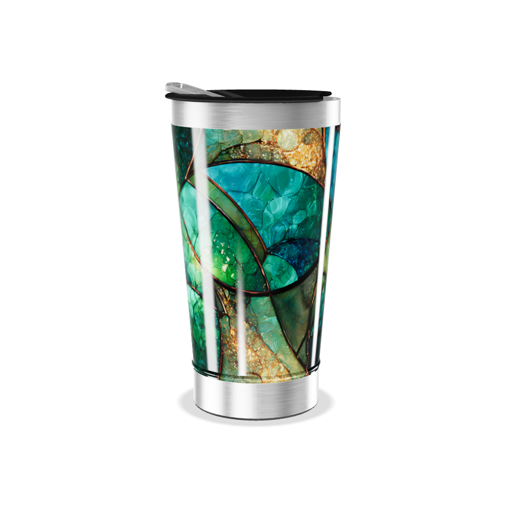 Copo Térmico - Vidro Colorido