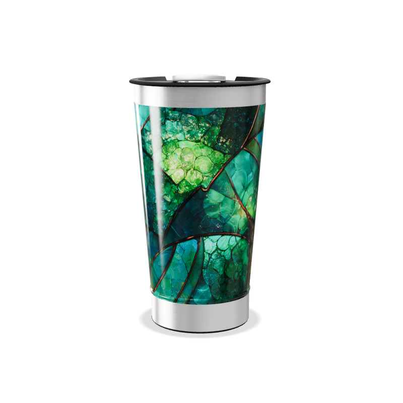 Copo Térmico - Vidro Colorido