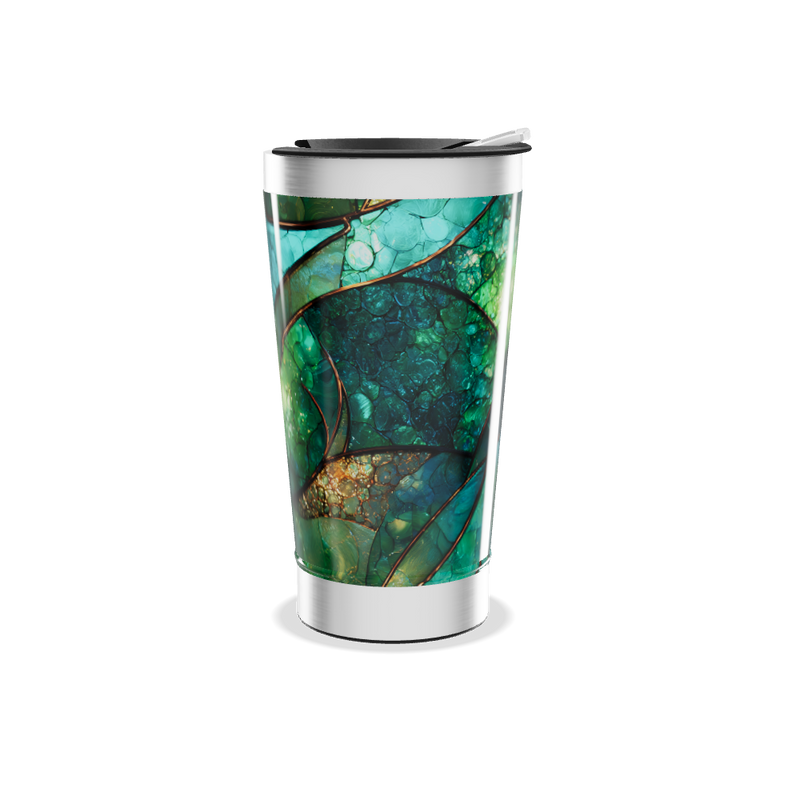 Copo Térmico - Vidro Colorido