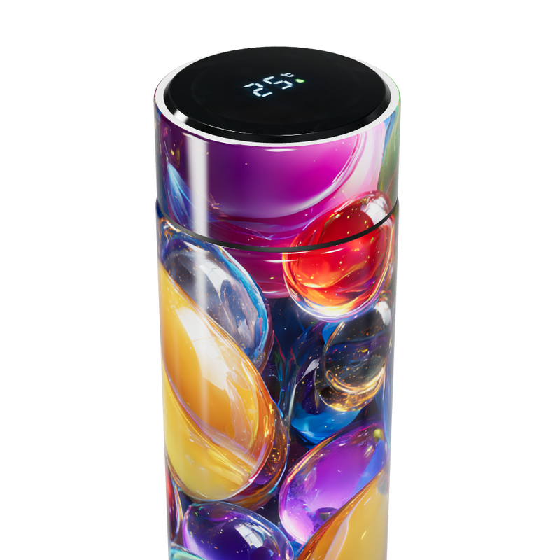 Garrafa Térmica Touch - Estampa Colorida Vidro