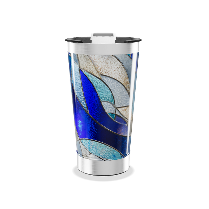 Copo Térmico - Azul Vidro Artístico