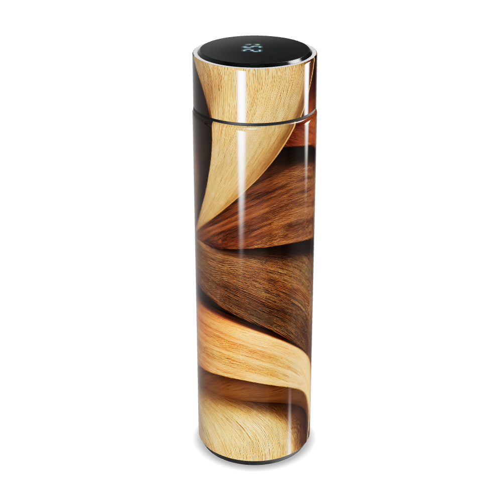 Garrafa Térmica Touch - Estampa Madeira