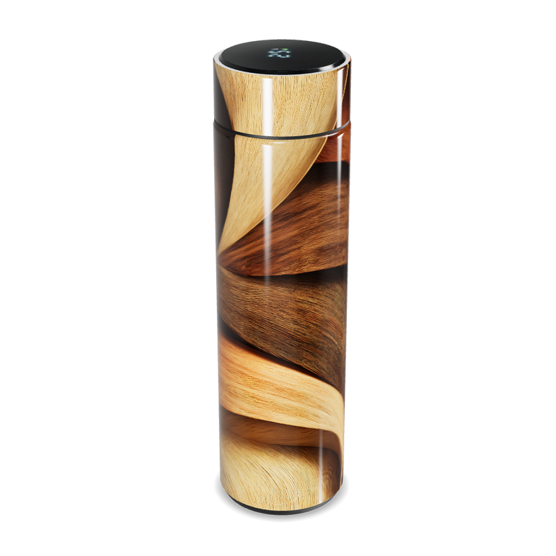 Garrafa Térmica Touch - Estampa Madeira