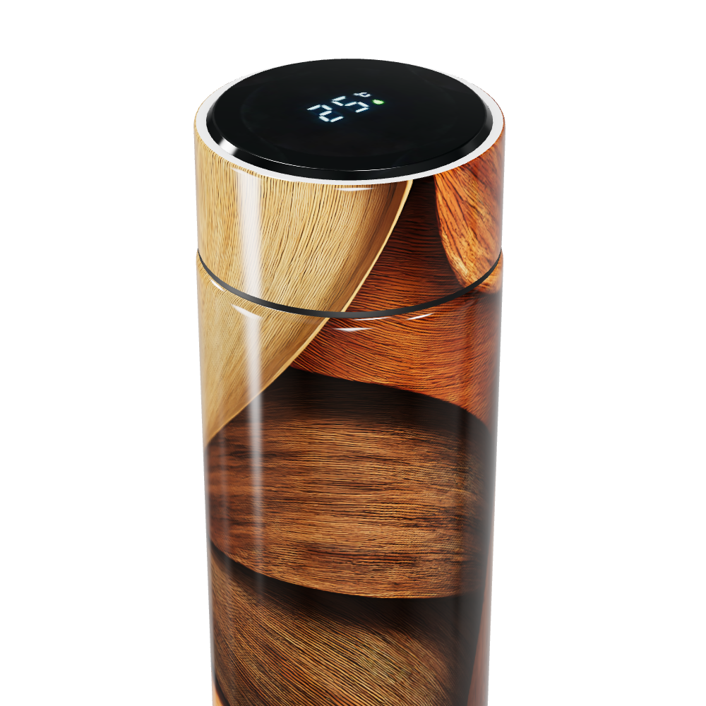 Garrafa Térmica Touch - Estampa Madeira