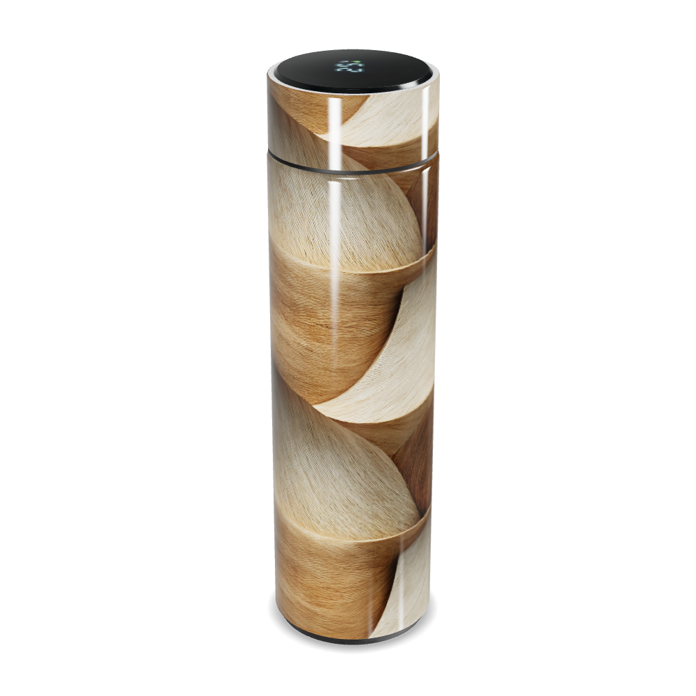 Garrafa Térmica Touch - Madeira Espiral