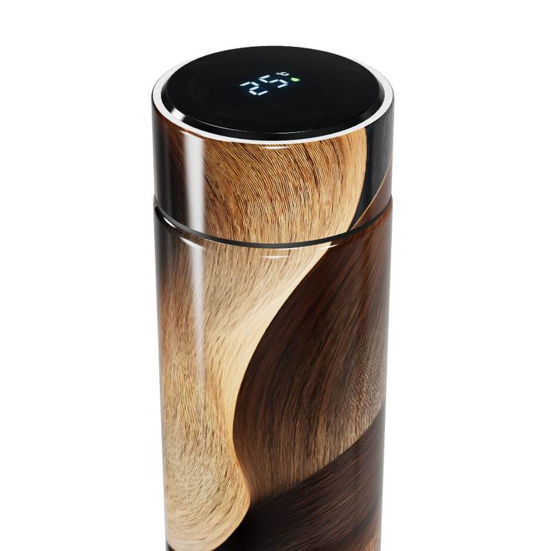 Garrafa Térmica Touch - Estampa Madeira Digital