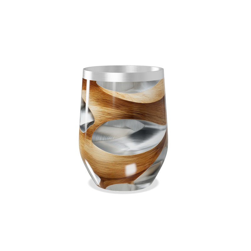 Copo Térmico Slim - Madeira e Aço Inox