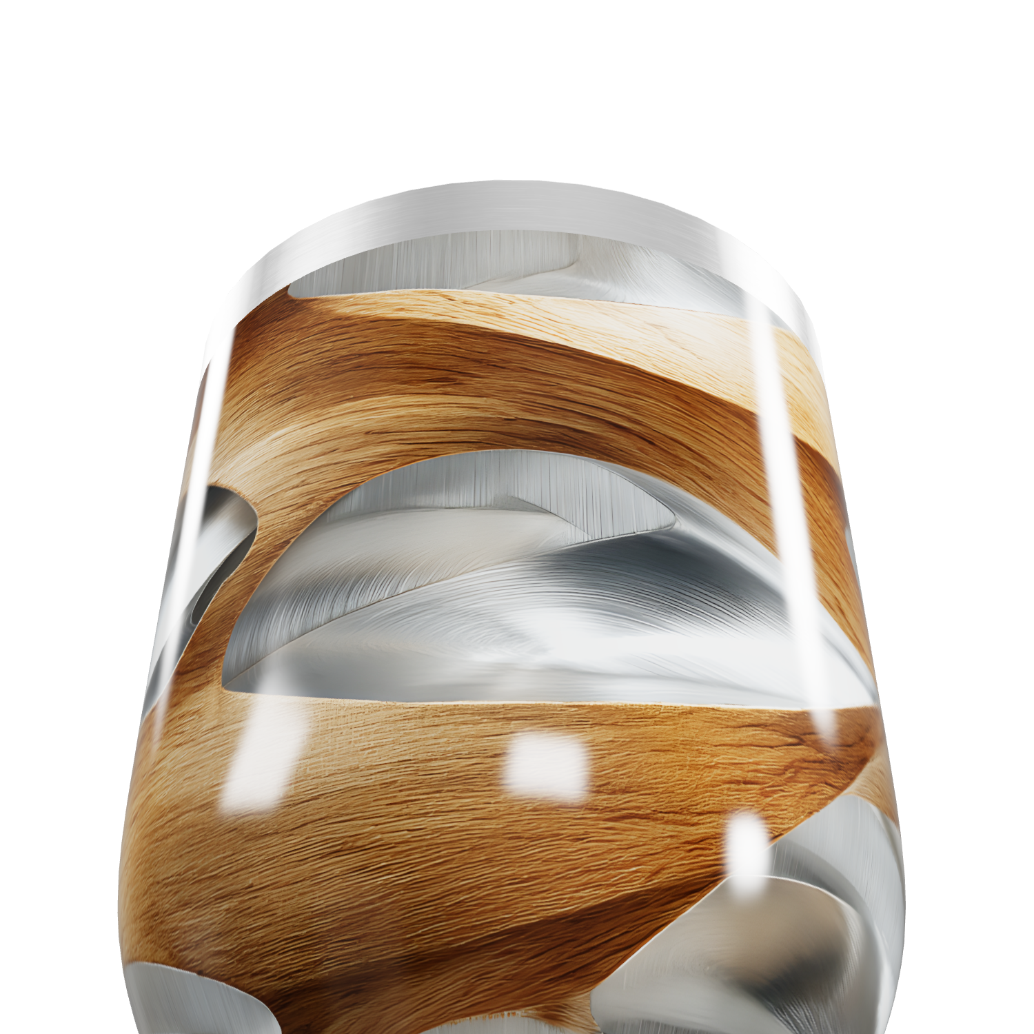 Copo Térmico Slim - Madeira e Aço Inox