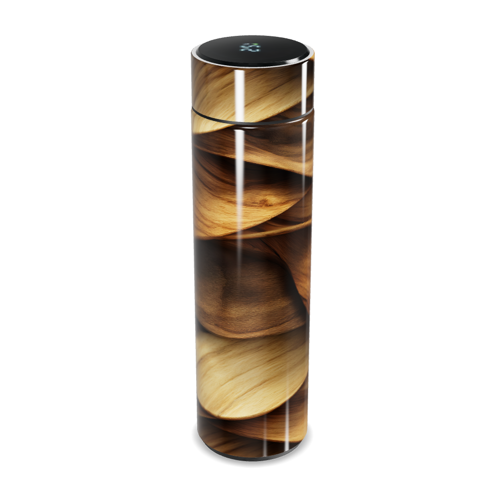 Garrafa Térmica Touch - Estampa Madeira Digital