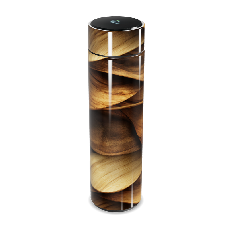 Garrafa Térmica Touch - Estampa Madeira Digital