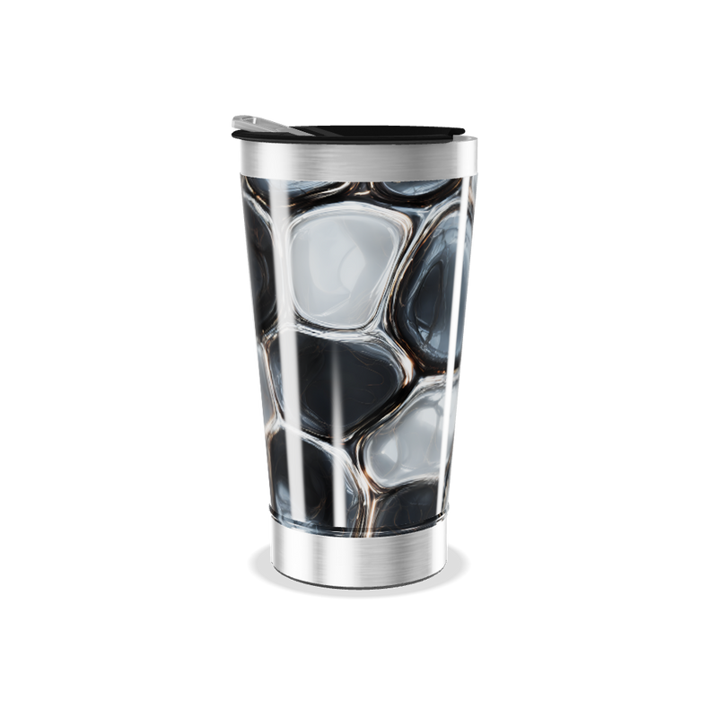 Copo Térmico - Estampa Abstrata Cinza