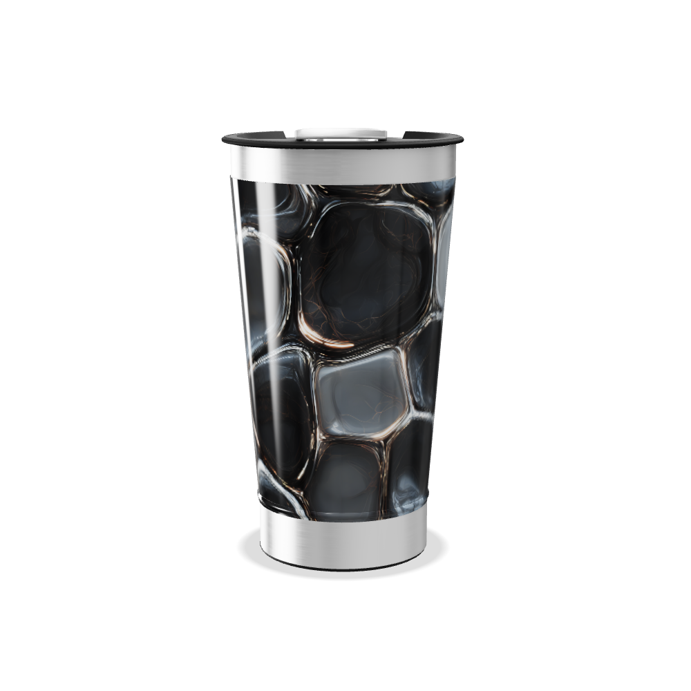 Copo Térmico - Estampa Abstrata Cinza