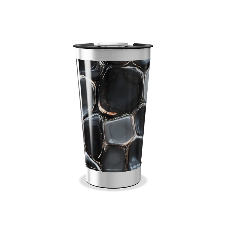 Copo Térmico - Estampa Abstrata Cinza