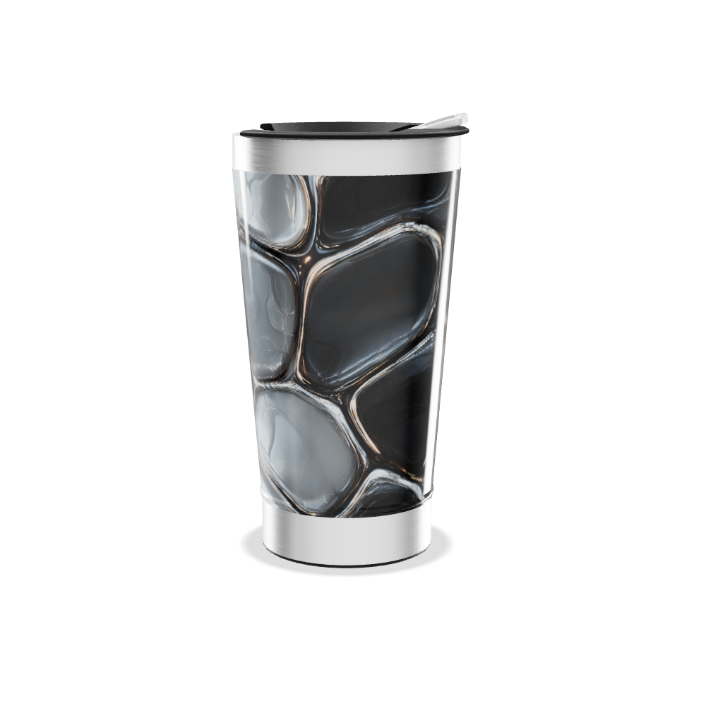 Copo Térmico - Estampa Abstrata Cinza