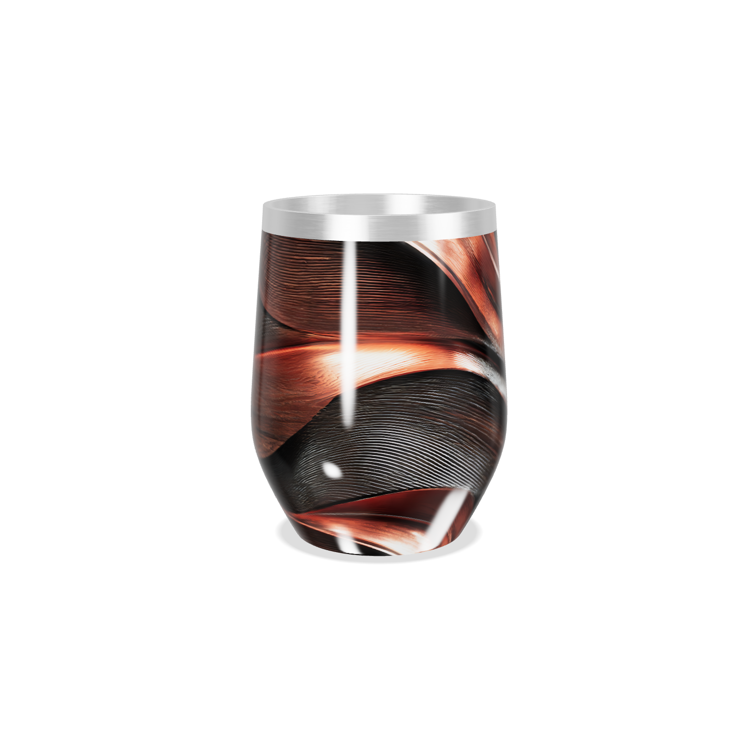 Copo Térmico Slim - Preto Cobre Abstrato