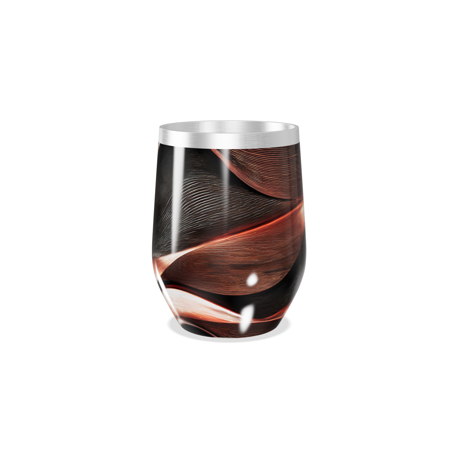 Copo Térmico Slim - Preto Cobre Abstrato