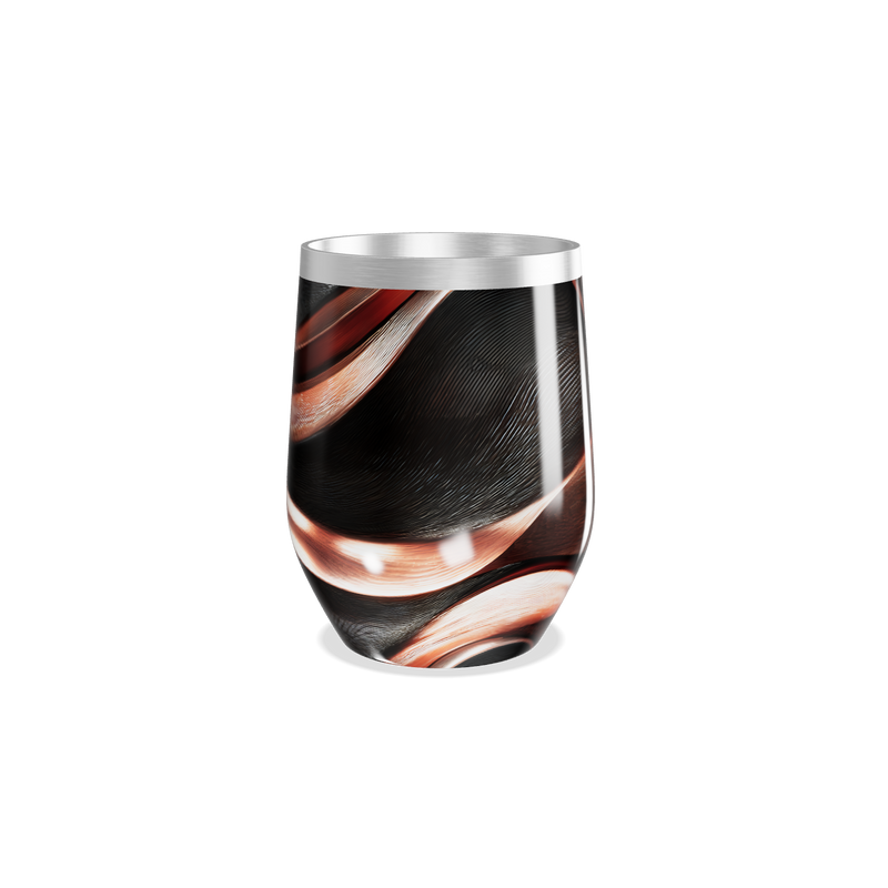 Copo Térmico Slim - Preto Cobre Abstrato