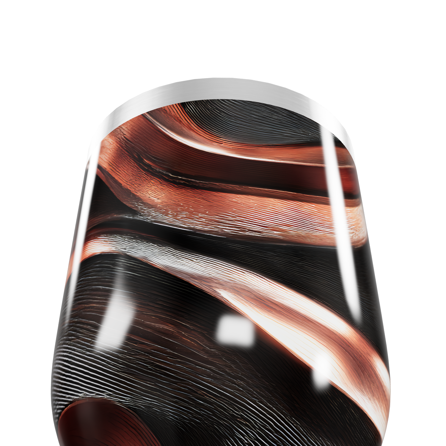 Copo Térmico Slim - Preto Cobre Abstrato