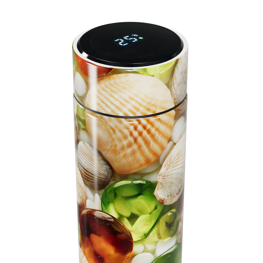 Garrafa Térmica Touch - Decorada com Conchas