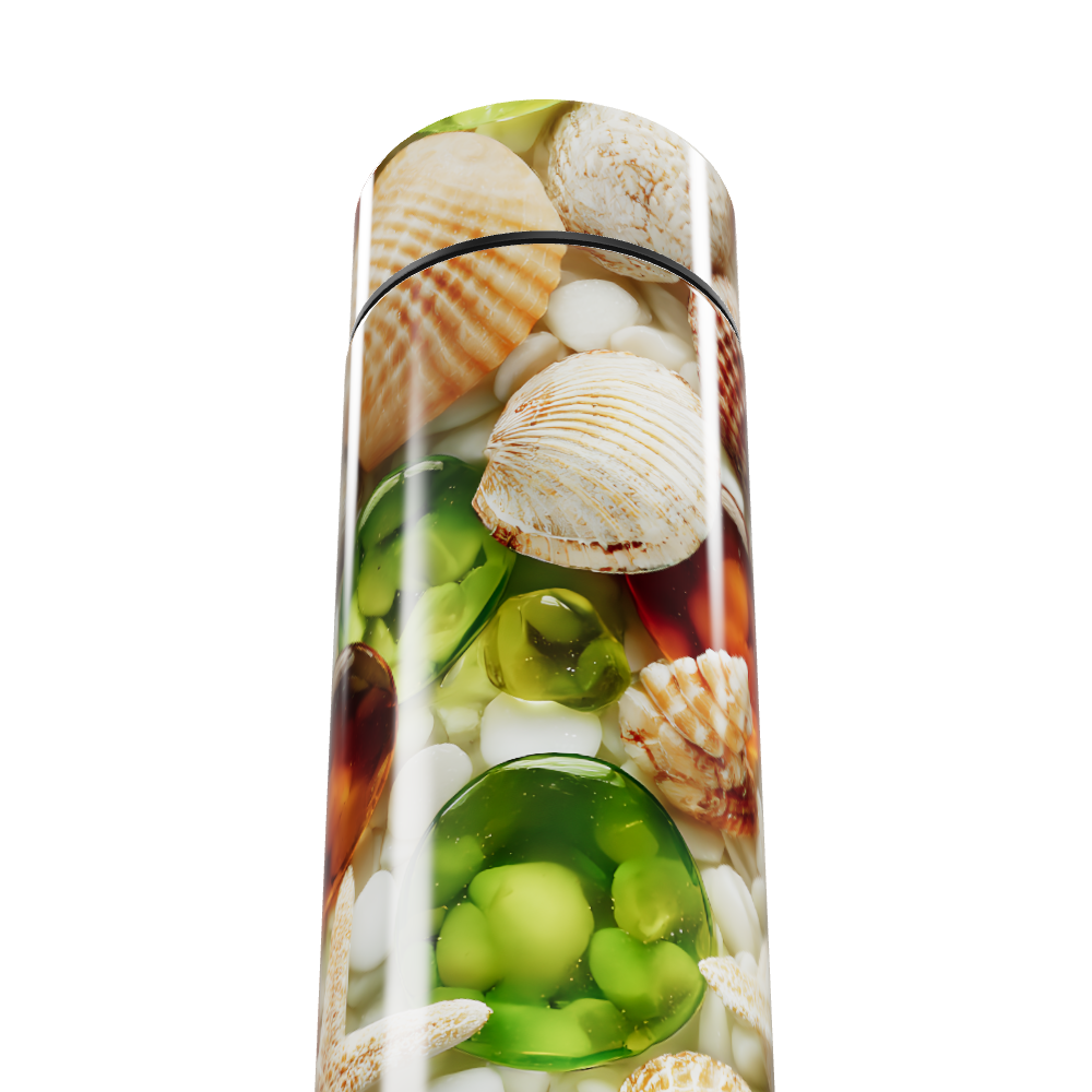 Garrafa Térmica Touch - Decorada com Conchas